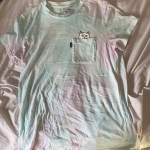 Purple and blue tie dye shirt